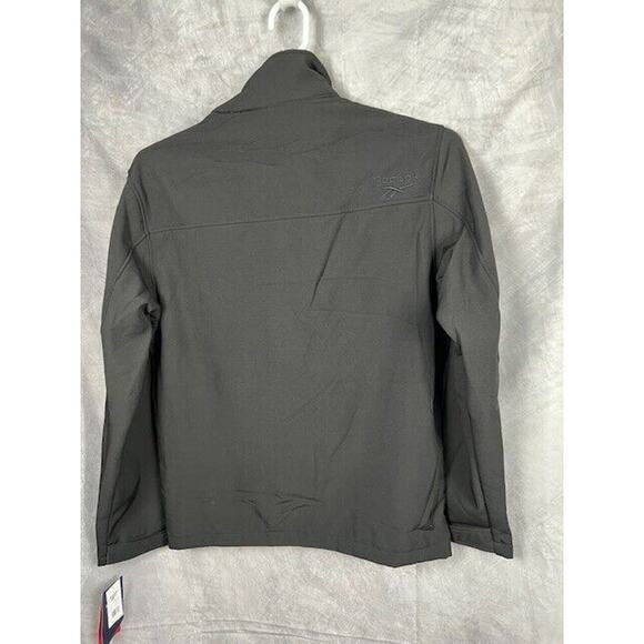 Reebok Mens Fleece Lined Outerwear Softshell 3 Outer Zip Pockets Jacket Coat M - Picture 2 of 4